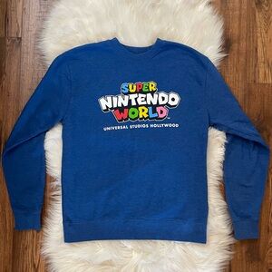 Super Nintendo World Universal Studios Hollywood park crew neck sweatshirt, SZ S